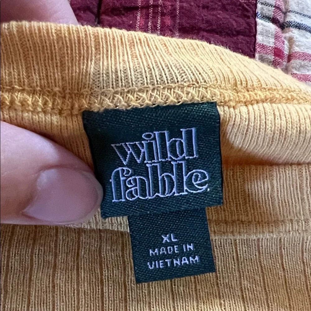 Wild Fable Yellow Ribbed Top - Picture 2 of 4
